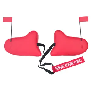 Cessna 175C Skylark Cowl Plugs w RBF Streamer (Color: Red)
